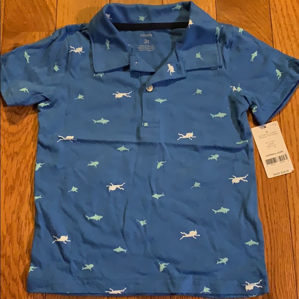 Carter’s little boy scuba/shark polo.